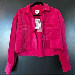 BDG Pink Corduroy Cropped Jacket